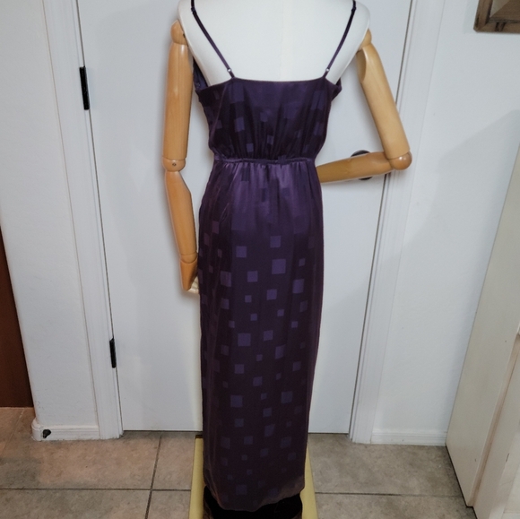 Milly Lilliana Purple Geometric Jacquard Silk-Blend Engagement Midi Dress Size 6 - Picture 5 of 9